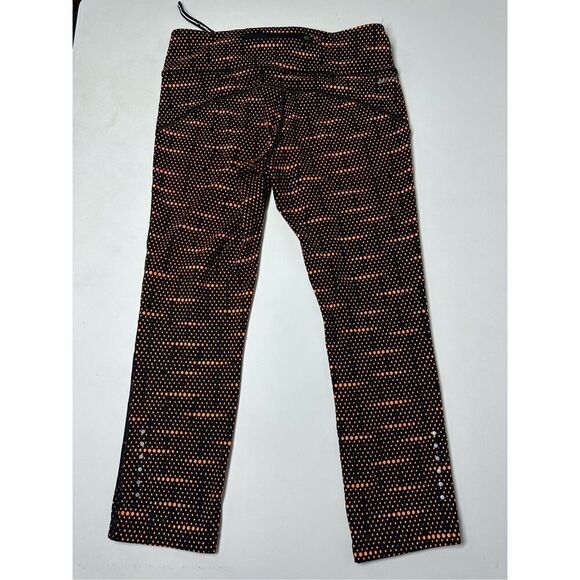 Nike Women's Dri Fit Epic Run Printed Capri Black/Orange Size M - Picture 14 of 16